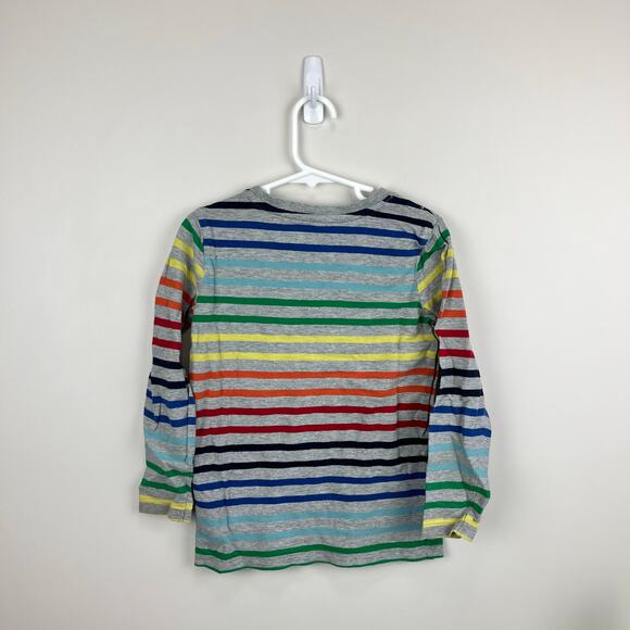 Primary Rainbow Stripe Long Sleeve T-Shirt 6-7 - Picture 4 of 5